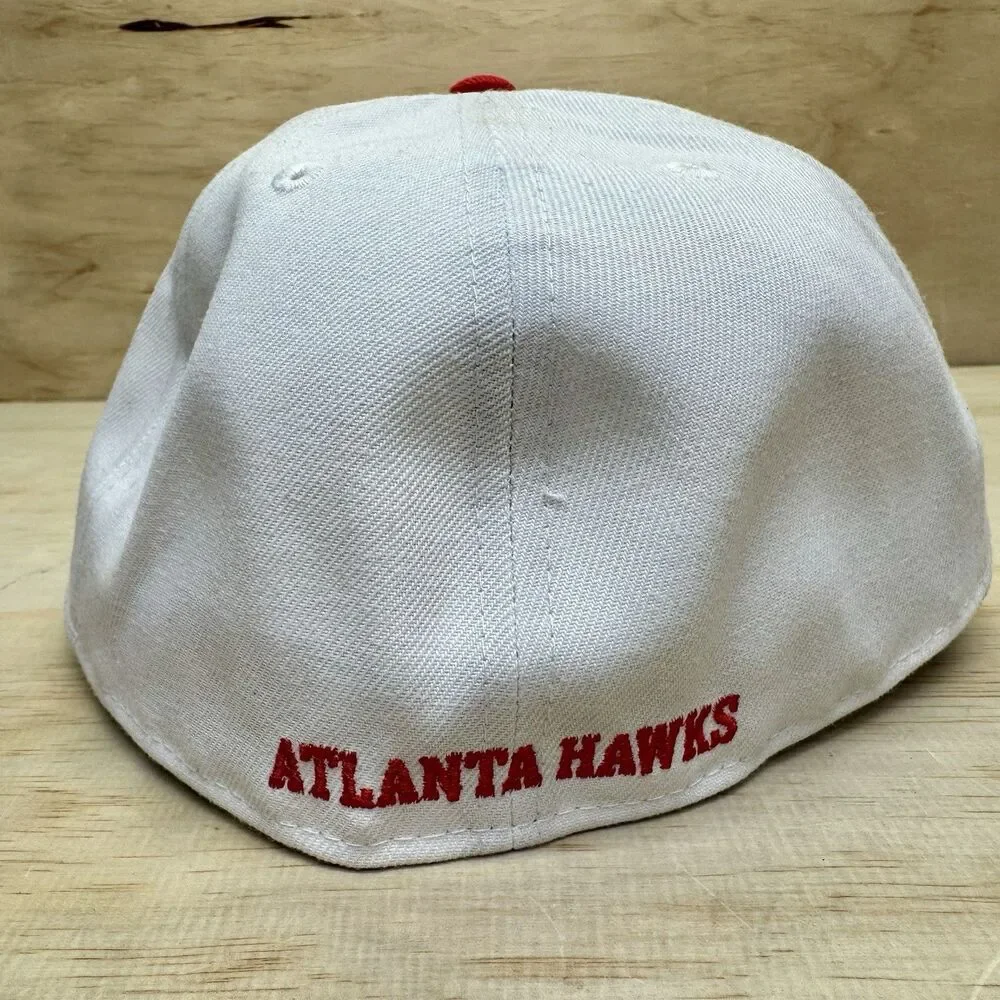NEW Atlanta Hawks New Era White/Red State Pride 59FIFTY Fitted Hat sz 7 7/8